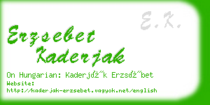 erzsebet kaderjak business card